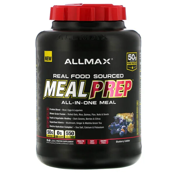 ALLMAX Nutrition, Real Food Sourced Meal Prep, All-in-One Meal, Blueberry Cobbler, 5.6 lb (2.54 kg)