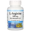 Natural Factors, L-Arginine, 500 mg, 90 Vegetarian Capsules