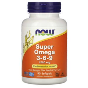 NOW Foods, Super Omega 3-6-9, 1,200 mg, 90 Softgels