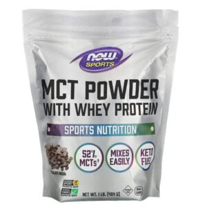 NOW Foods, Sports, MCT Powder with Whey Protein, Chocolate Mocha, 1 lb (454 g)