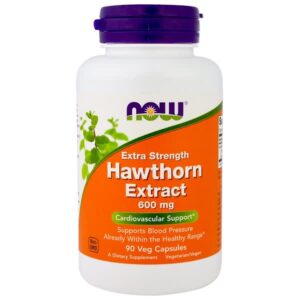 NOW Foods, Hawthorn Extract, Extra Strength, 600 mg, 90 Veg Capsules