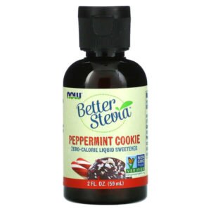 NOW Foods, Better Stevia, Zero-Calorie Liquid Sweetener, Peppermint Cookie, 2 fl oz (59 ml)