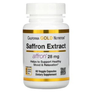 California Gold Nutrition, Saffron Extract with Affron, 28 mg, 60 Veggie Capsules