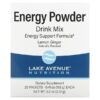 Lake Avenue Nutrition, Energy Powder Drink Mix, Lemon Ginger, 20 Packets, 0.41 oz (11.6 g) Each 1 Lake Avenue Nutrition, Energy Powder Drink Mix, Lemon Ginger, 20 Packets, 0.41 oz (11.6 g) Each