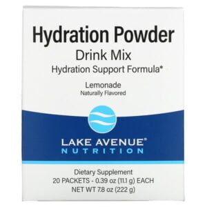 Lake Avenue Nutrition, Hydration Powder Drink Mix, Lemonade, 20 Packets, 0.39 oz (11.1 g) Each