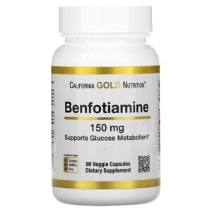 California Gold Nutrition, Benfotiamine, 150 mg, 90 Veggie Capsules