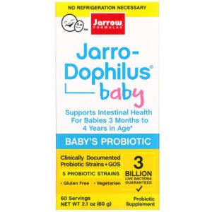 Jarrow Formulas, Jarro-Dophilus Baby, Baby’s Probiotic, 3 Months – 4 Years, 3 Billion Live Bacteria, 2.1 oz (60 g)