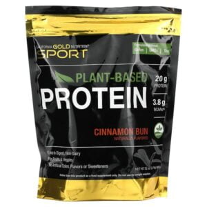 California Gold Nutrition, Plant-Based Protein, Cinnamon Bun, 2 lb Pouch