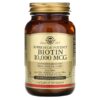 Solgar, Super High Potency Biotin, 10,000 mcg, 120 Vegetable Capsules