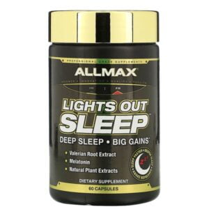 ALLMAX Nutrition, Lights Out Sleep, Melatonin + GABA + Valerian Root, 60 Vegan Capsules