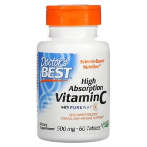 Doctor’s Best, High Absorption Vitamin C with PureWay-C, 500 mg, 60 Tablets