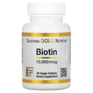 California Gold Nutrition, Biotin, 10,000 mcg, 90 Veggie Softgels