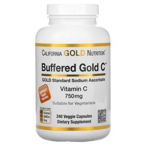 California Gold Nutrition, Buffered Vitamin C Capsules, 750 mg, 240 Veggie Capsules