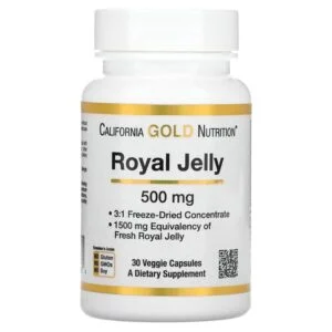 California Gold Nutrition, Royal Jelly, Concentrated & Freeze Dried, 500 mg, 30 Veggie Caps