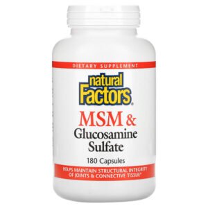 Natural Factors, MSM & Glucosamine Sulfate, 180 Capsules