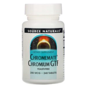 Source Naturals, Chromemate Chromium GTF, 200 mcg, 240 Tablets