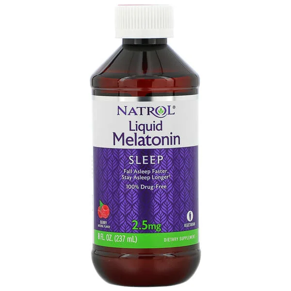 Natrol, Liquid Melatonin, Sleep, Berry, 2.5 mg, 8 fl oz (237 ml)