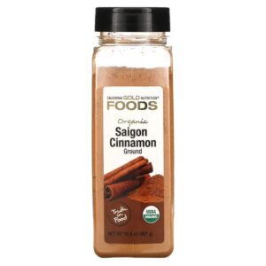 California Gold Nutrition, FOODS – Organic Saigon Cinnamon, Ground, 16.5 oz (467 g)