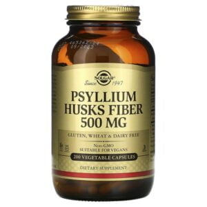 Solgar, Psyllium Husks Fiber, 500 mg, 200 Vegetable Capsules