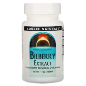 Source Naturals, Bilberry Extract, 50 mg, 120 Tablets