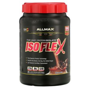 ALLMAX Nutrition, Isoflex, 100% Ultra-Pure Whey Protein Isolate (WPI Ion-Charged Particle Filtration), Chocolate, 32 oz (907 g)