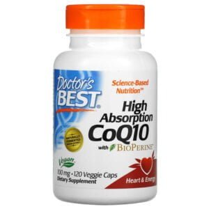 Doctor’s Best, High Absorption CoQ10 with BioPerine, 100 mg, 120 Veggie Caps