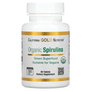 California Gold Nutrition, Organic Spirulina, USDA Organic, 500 mg, 60 Tablets