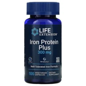 Life Extension, Iron Protein Plus, 300 mg, 100 Vegetarian Capsules