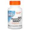 Doctor's Best, Vitamin D3, 125 mcg (5,000 IU), 180 Softgels