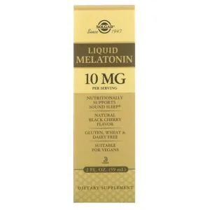 Solgar, Liquid Melatonin, Natural Black Cherry Flavor, 10 mg, 2 fl oz (59 ml)