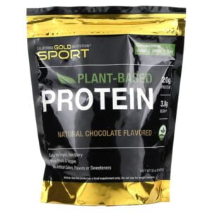 California Gold Nutrition, SPORT – Plant-Based Protein, Chocolate, 2 lb Pouch
