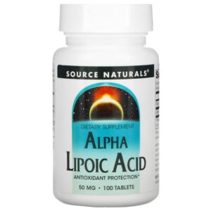 Source Naturals, Alpha Lipoic Acid, 50 mg, 100 Tablets