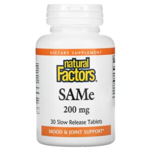 Natural Factors, SAMe, 200 mg, 30 Slow Release Tablets
