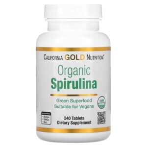 California Gold Nutrition, Organic Spirulina, 500 mg, 240 Tablets