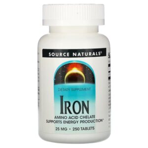 Source Naturals, Iron, 25 mg, 250 Tablets