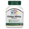 21st Century, Ginkgo Biloba Extract, Standardized, 60 Vegetarian Capsules