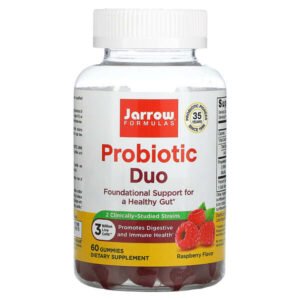 Jarrow Formulas, Probiotic Duo, Raspberry, 3 Billion, 60 Gummies