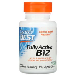 Doctor’s Best, Fully Active B12, 1,500 mcg, 180 Veggie Caps