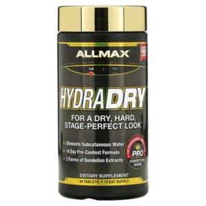ALLMAX Nutrition, HydraDry, Ultra-Potent Diuretic + Electrolyte Stabilizer, 84 Tablets