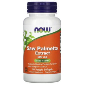 NOW Foods, Saw Palmetto Extract, Men’s Health, 320 mg, 90 Veggie Softgels