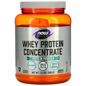 NOW Foods, Sports, Whey Protein Concentrate Protein Powder, Unflavored, 1.5 lbs (680 g)