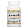 California Gold Nutrition, Vitamin D3, 125 mcg (5,000 IU), 90 Fish Gelatin Softgels 1 California Gold Nutrition, Vitamin D3, 125 mcg (5,000 IU), 90 Fish Gelatin Softgels