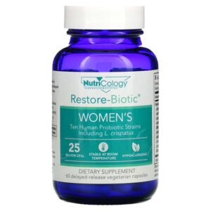Nutricology, Restore-Biotic Women’s, 25 Billion, 60 Delayed-Release Vegetarian Capsules