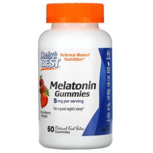 Doctor’s Best, Melatonin Gummies, Strawberry Delight, 2.5 mg, 60 Gummies
