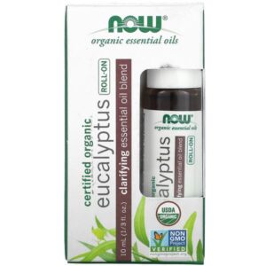 NOW Foods, Certified Organic Eucalyptus Roll-On, 1/3 fl oz (10 ml)