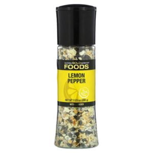 California Gold Nutrition, FOODS – Lemon & Pepper Salt Grinder, 7.23 oz (205 g)