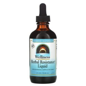 Source Naturals, Wellness, Herbal Resistance Liquid with Echinacea, Coptis & Yin Chiao, Alcohol Free, 4 fl oz (118.28 ml)