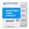 Lake Avenue Nutrition, Digestive Support Probiotic, Probiotic & Prebiotic Blend, 20 Billion CFUs, 30 Veggie Capsules