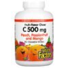 Natural Factors, Fruit-Flavor Chew Vitamin C, Peach, Passionfruit and Mango, 500 mg, 180 Chewable Wafers