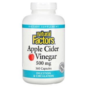 Natural Factors, Apple Cider Vinegar, 500 mg, 360 Capsules